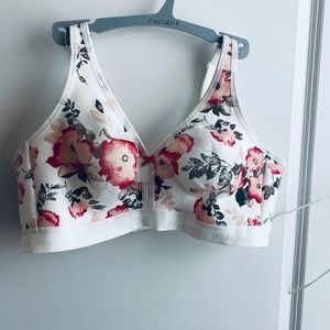 42D Cacique Lane Bryant Floral Bra Gently Worn Unlined Full Coverage No Wire